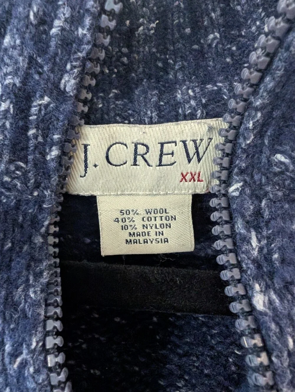 J Crew Mens thick wool quarter Zip